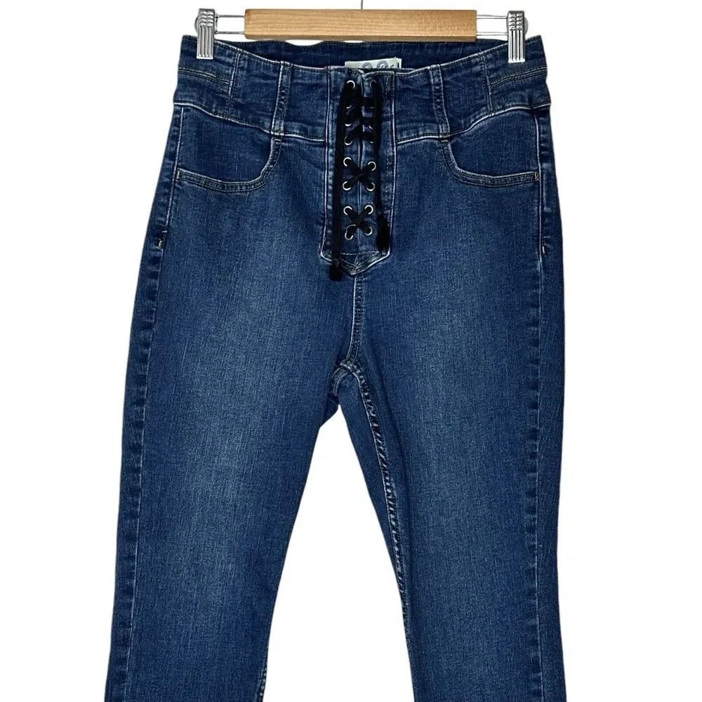 FREE PEOPLE  We the Free  Jeans Women Size 30 Blue‎ Skinny Stretch Classic Boho